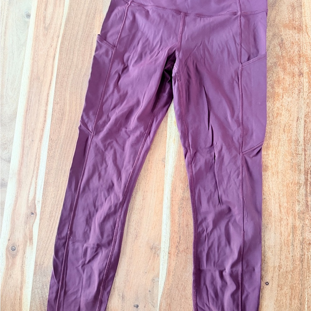 Plum Active Leggings with Side Pockets